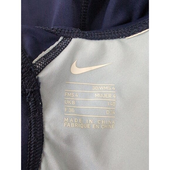 Nike Fast Back One Piece Swimsuit Womens 4 Blue‎ Swim Team Training Recreation - Picture 8 of 9